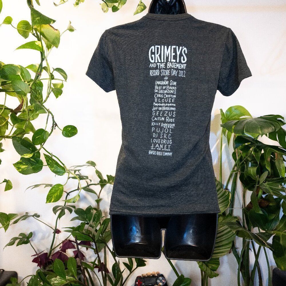 Grimey's Record Store Graphic Tee Women's Used Black/Light Grey M - Picture 4 of 8